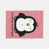Couverture Polaire Aucun pousser le pingouin (Devant (Horizontal))