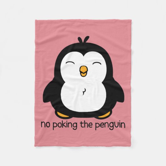Couverture Polaire Aucun pousser le pingouin (Devant)