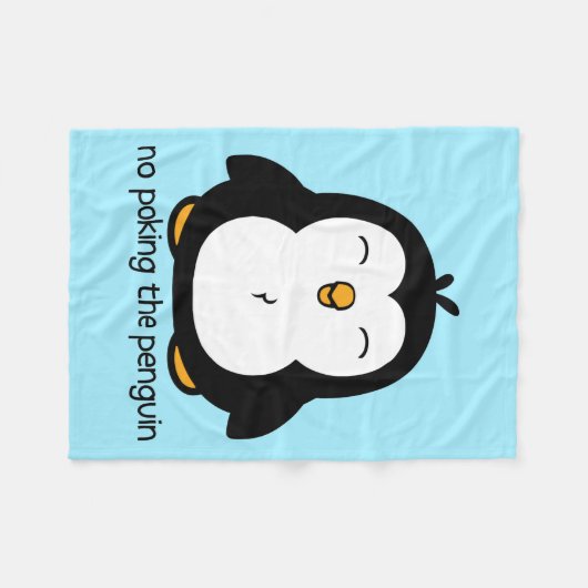Couverture Polaire Aucun pousser le pingouin (Devant (Horizontal))