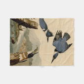 Couverture Polaire Audubon Belted Kingfisher Wildlife Bird (Devant (Horizontal))