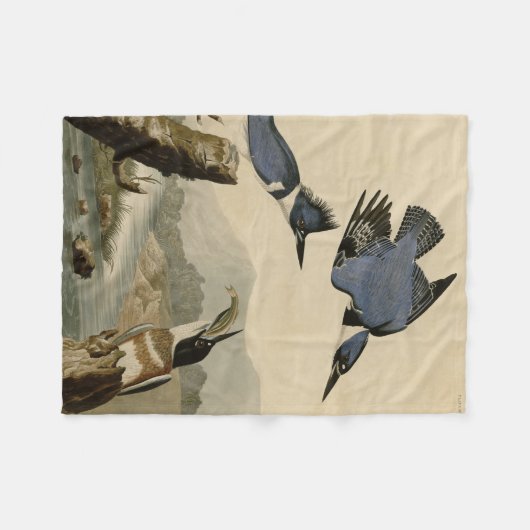 Couverture Polaire Audubon Belted Kingfisher Wildlife Bird (Devant (Horizontal))