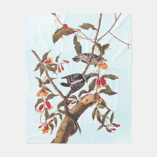 Couverture Polaire Audubon Downy Pic Couple aux fleurs (Devant)