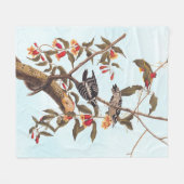 Couverture Polaire Audubon Downy Pic Couple aux fleurs (Devant (Horizontal))