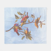 Couverture Polaire Audubon Painted Bunting Birds is Wild Plum Tree (Devant (Horizontal))