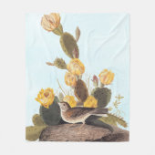 Couverture Polaire Audubon Vesper Sparrow et Prickly Pear Cactus (Devant)