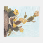 Couverture Polaire Audubon Vesper Sparrow et Prickly Pear Cactus (Devant (Horizontal))
