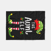 Couverture Polaire Aunt Christmas Elf Matching Pajama X-mas Party  (Devant (Horizontal))