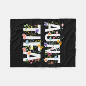 Couverture Polaire Aunt Tifa - Retro Wildflowers Floral Feminist Mom (Devant (Horizontal))