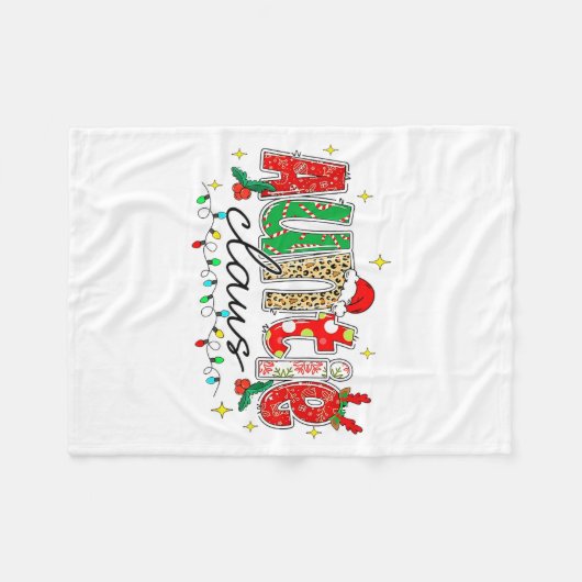 Couverture Polaire Auntie Claus Aunt Christmas Lights Pajama Family M (Devant (Horizontal))