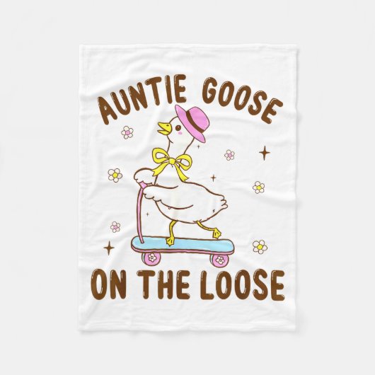 Couverture Polaire Auntie Goose On The Loose Funny Birthday Matching  (Devant)