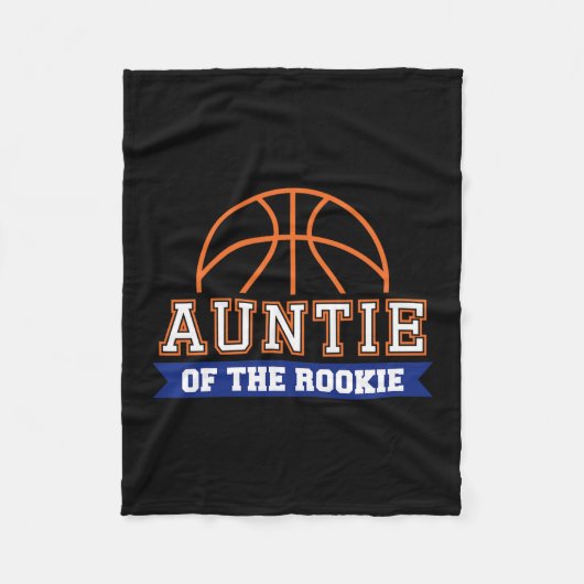 Couverture Polaire Auntie Of Rookie 1st Birthday Sketll Theme Matchin (Devant)