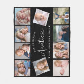 Couverture Polaire Auntie Photo Collage Script Cute Heart Modern (Devant)