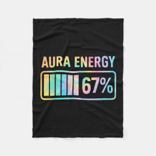 Couverture Polaire Aura Énergie 67 Drôle Six Sept Mème Gen Alpha Slan