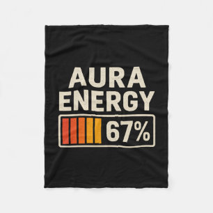 Couverture Polaire Aura Énergie 67 Mème Drôle Slang Gen Alpha Rétro V