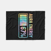 Couverture Polaire Aura Energy 67 Funny Six Seven Meme Gen Alpha Slan (Devant (Horizontal))