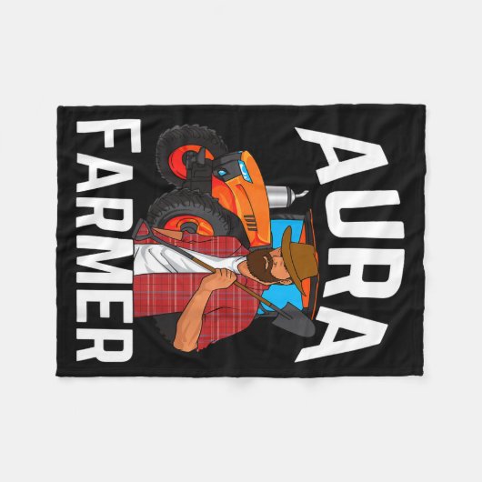 Couverture Polaire Aura Farmer Funny Meme  (Devant (Horizontal))