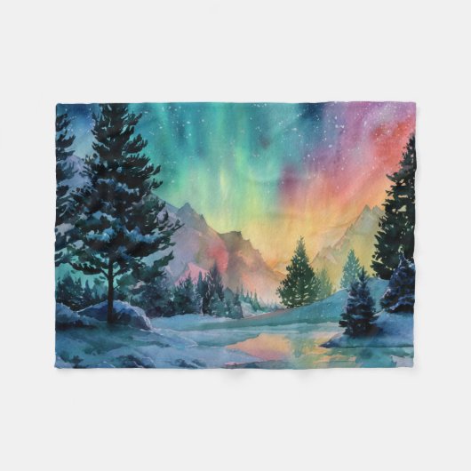 Couverture Polaire Aurora Borealis (Devant (Horizontal))