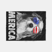 Couverture Polaire Aussie australian shepherd 4 juillet merica (Devant (Horizontal))