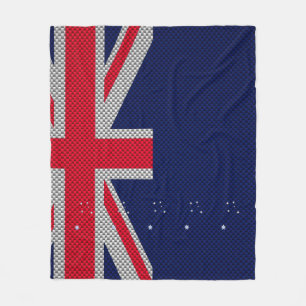 Couverture Polaire Australia Flag Design in Carbon Chrome Styles