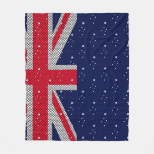 Couverture Polaire Australia Flag Design in Carbon Chrome Styles