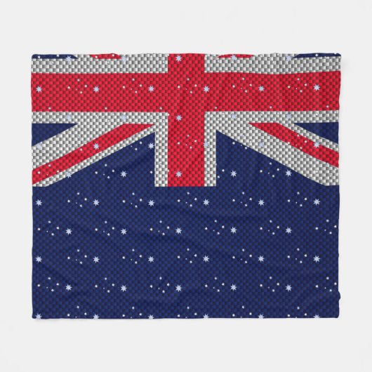 Couverture Polaire Australia Flag Design in Carbon Chrome Styles (Devant (Horizontal))