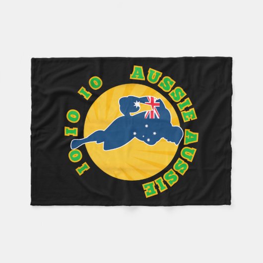 Couverture Polaire Australia Rugby, Wallabies Aussie Aussie Aussie Oi (Devant (Horizontal))