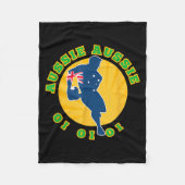 Couverture Polaire Australia Rugby, Wallabies Aussie Aussie Aussie Oi (Devant)