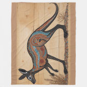 Couverture Polaire Australian Aboriginal-themed Kangaroo (Devant)