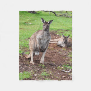 Couverture Polaire Australian Buck Kangaroo, Petite Blanche En Toison