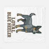 Couverture Polaire Australian Cattle Dog Loyal Blue Heeler (Devant (Horizontal))