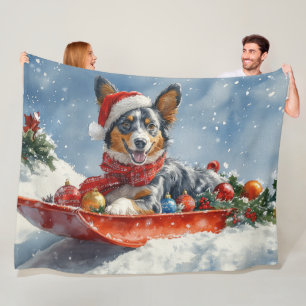 Couverture Polaire Australian Kelpie en traîneau Laissez tomber la ne