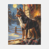Couverture Polaire Australian Kelpie With Christmas Lights Holiday (Devant)