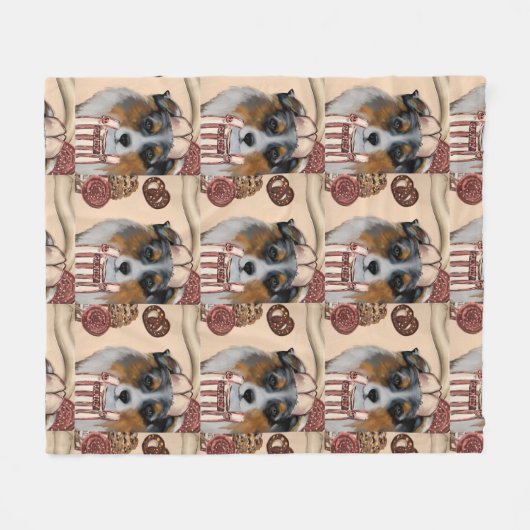 COUVERTURE POLAIRE AUSTRALIAN SHEPHERD (Devant (Horizontal))