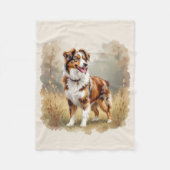 Couverture Polaire Australian Shepherd Dog Red Merle Aussie (Devant)