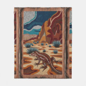 Couverture Polaire Australian Wild Lizard Wildlife Scene (Devant)