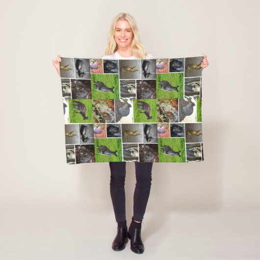 Couverture Polaire Australian Wildlife Collage, (En situation)