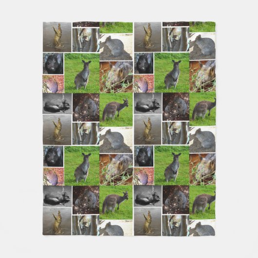 Couverture Polaire Australian Wildlife Collage, (Devant)