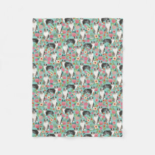 Couverture Polaire Australie Shepherds Florals Blanket - aussie dog