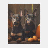 Couverture Polaire Australien Kelpie Puppy Citrouille de plaisir d'au (Devant)