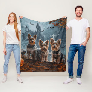 Couverture Polaire Australien Terrier Halloween nuit chien délice