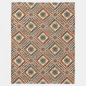 Couverture Polaire Authentic Tribal Bold Ethnic Motif brun de cuivre (Devant)