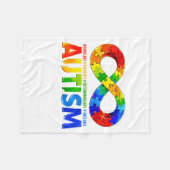 Couverture Polaire Autism Awareness Acceptance Infinity Symbol for (Devant (Horizontal))