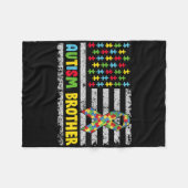 Couverture Polaire Autism Frère Sensibilisation sur l'autisme Maman P (Devant (Horizontal))