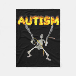 Couverture Polaire Autism Skeleton drôle Bizarrement Spécifique Mème