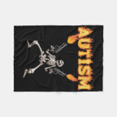 Couverture Polaire Autism Skeleton drôle Odly Spécifique Dank Meme (Devant (Horizontal))