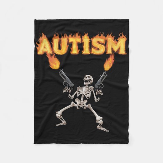 Couverture Polaire Autism Skeleton drôle Odly Spécifique Dank Meme (Devant)
