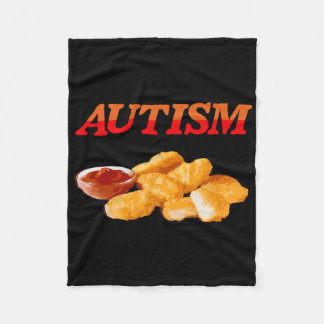 Couverture Polaire Autisme Alimentation Amoureux Poulet Nugget Foin
