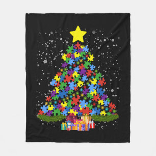 Couverture Polaire Autisme - Arbre de Noël