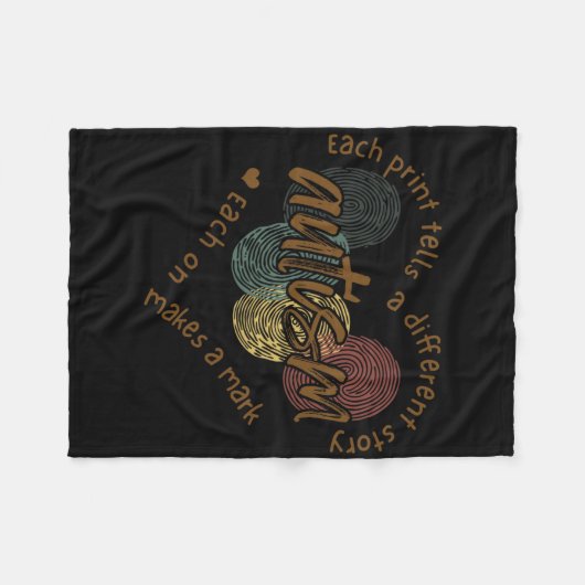 Couverture Polaire Autisme D'Empreinte Chaque Impression Raconte Une  (Devant (Horizontal))