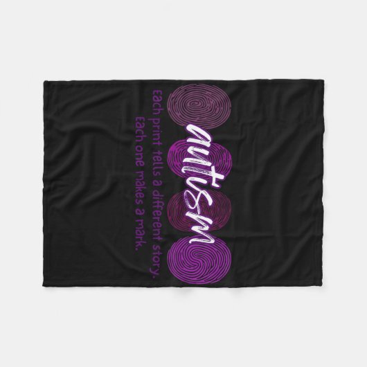 Couverture Polaire Autisme D'Empreinte Chaque Impression Raconte Une  (Devant (Horizontal))